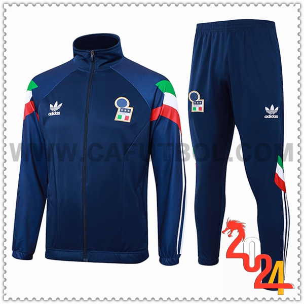Chandal Futbol Chaquetas Italia azul real 2024 2025 -05