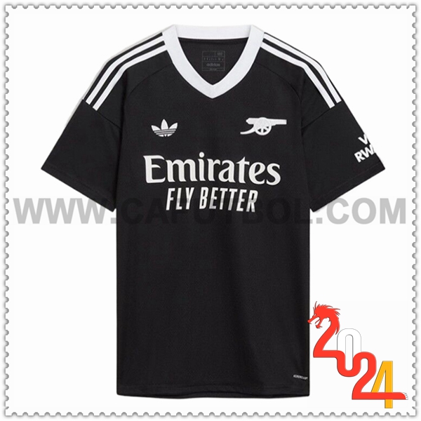 Camiseta Futbol Portero Arsenal Negro 2024 2025