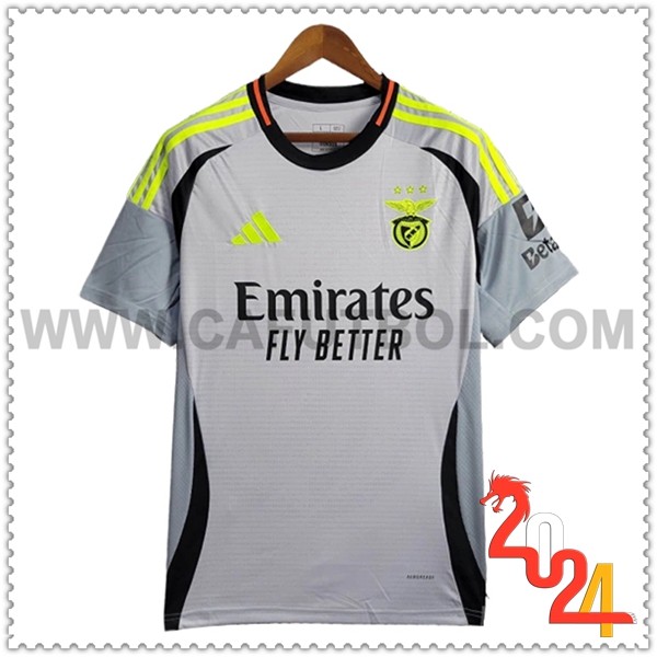 Camiseta Entrenamiento S.L.Benfica Gris/Negro/Verde 2024 2025