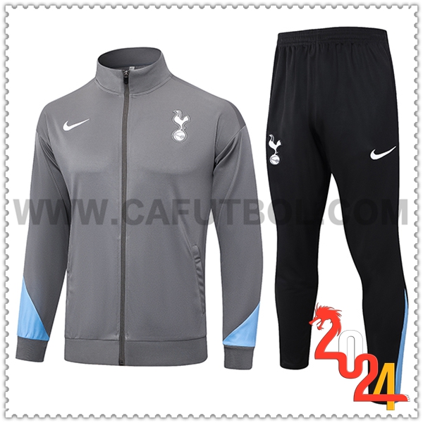 Chandal Futbol Chaquetas Tottenham Hotspur Gris/Azul 2024 2025