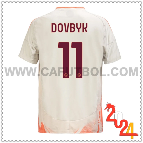 Segunda Camiseta Futbol AS Roma DOVBYK #11 2024 2025