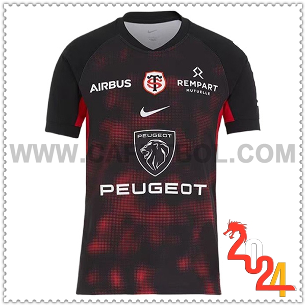 Camiseta de manga corta F1 Stade Toulousain Team Negro/Rojo 2024