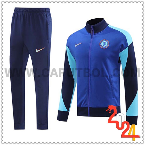 Chaqueta Con Capucha Chandal FC Chelsea Azul 2024 2025