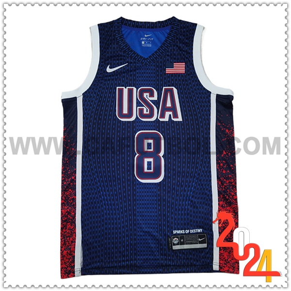 Camisetas De Futbol USA (LEONARD #8) 2024/25 Azul/Rojo