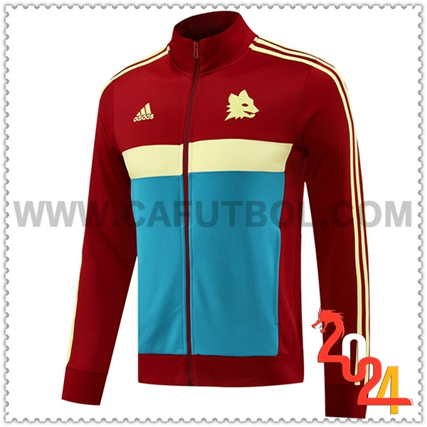 Chaquetas Futbol AS Roma Rojo/Azul/Amarillo 2024 2025