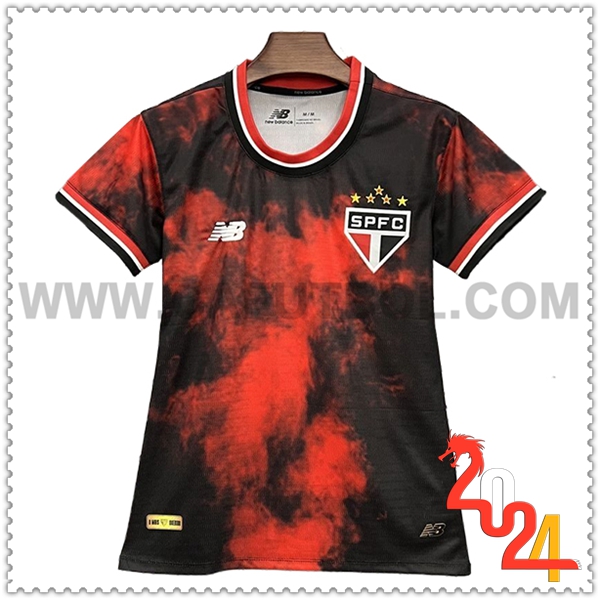 Tercero Camiseta Futbol Sao Paulo FC Mujer 2024 2025