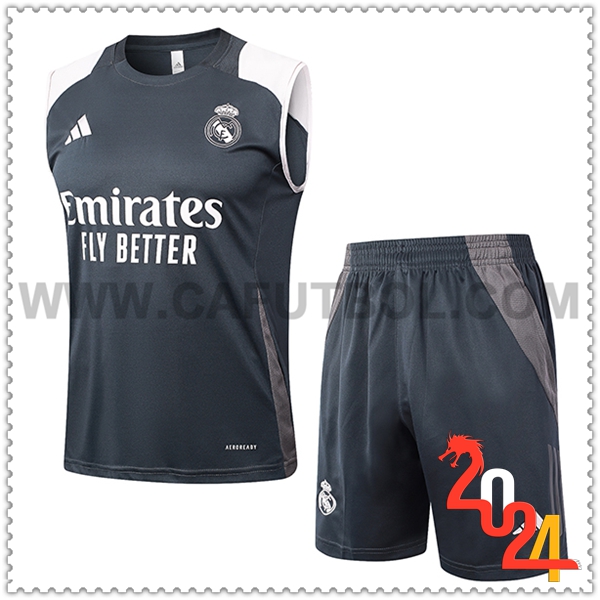 Camiseta Entrenamiento sin mangas Real Madrid Gris 2024 2025