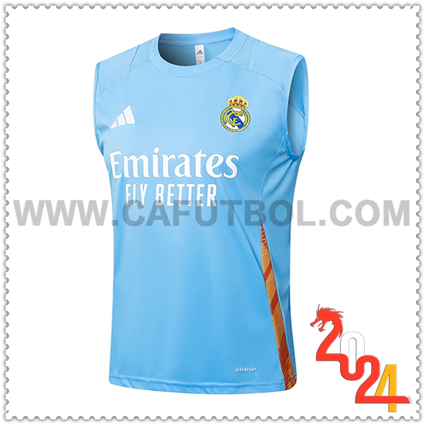 Chalecos De Futbol Real Madrid Azul Claro 2024 2025