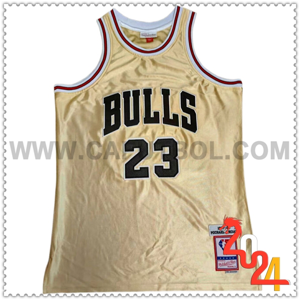 Camisetas De Futbol Chicago Bulls (JORDAN #23) 2024/25 Amarillo/Negro -02