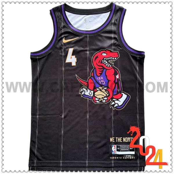 Camisetas De Futbol Toronto Raptors (BARNES #4) 2024/25 Negro