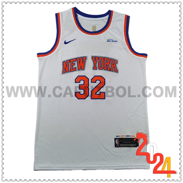 Camisetas De Futbol New York Knicks (TOWNS #32) 2024/25 Blanco/Naranja