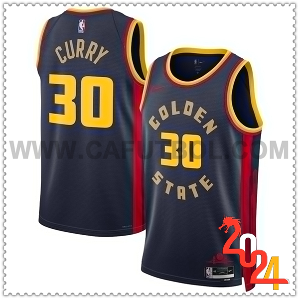 Camisetas De Futbol Golden State Warriors (CURRY #30) 2024/25 Negro/Amarillo/Rojo