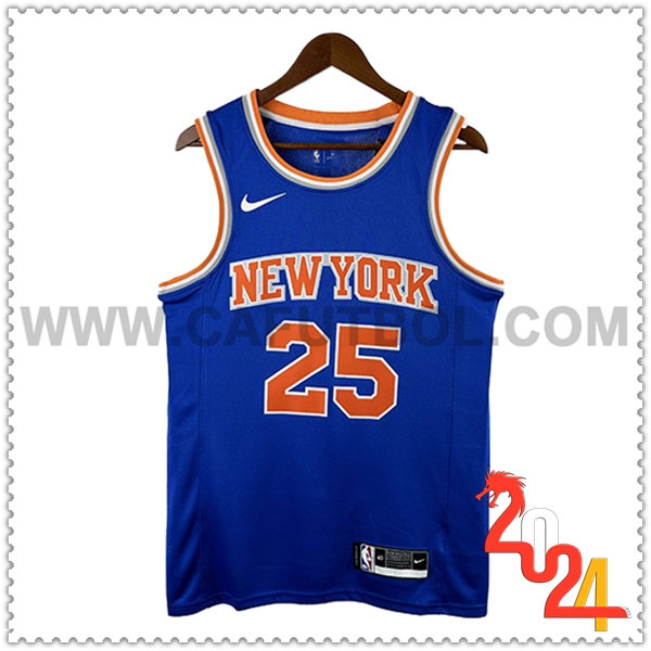 Camisetas De Futbol New York Knicks (BRIDGES #25) 2024/25 Azul/Naranja