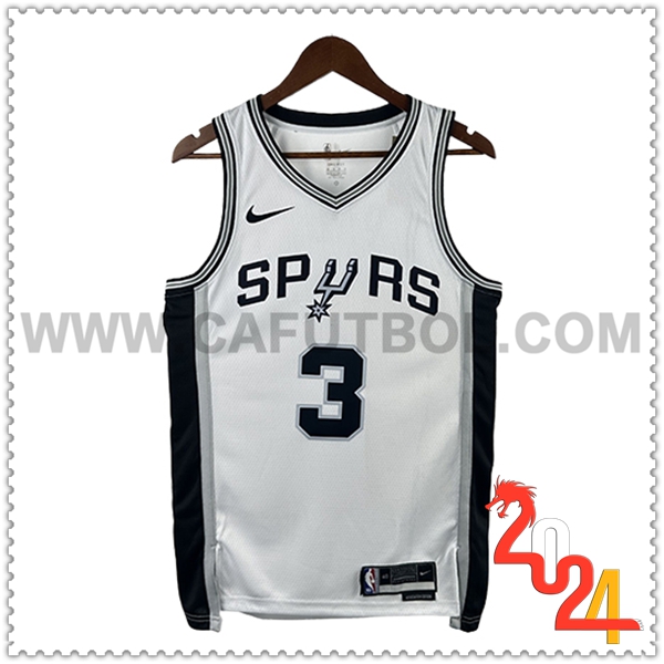 Camisetas De Futbol San Antonio Spurs (PAUL #3) 2024/25 Blanco/Negro