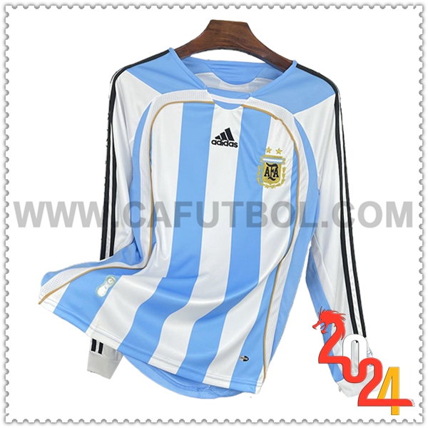 Primera Camiseta Retro Argentina Mangas largas 2006/2007