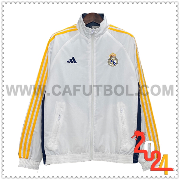 Rompevientos Real Madrid Blanco/Amarillo/Azul 2024 2025