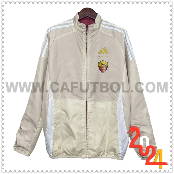 Rompevientos AS Roma Beige/Blanco 2024 2025