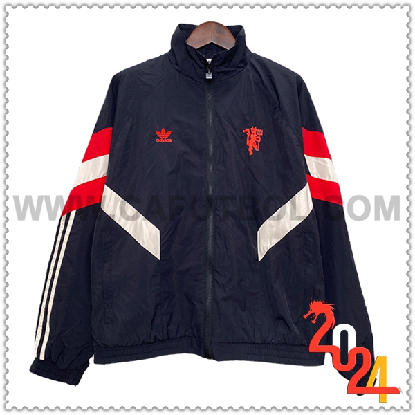 Rompevientos Manchester United Negro/Rojo/Blanco 2024 2025