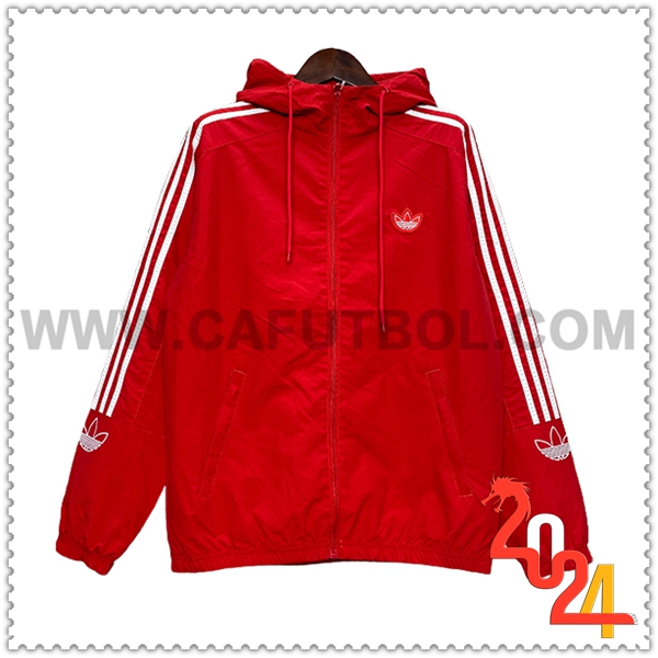 Rompevientos Adidas Rojo/Blanco 2024 2025