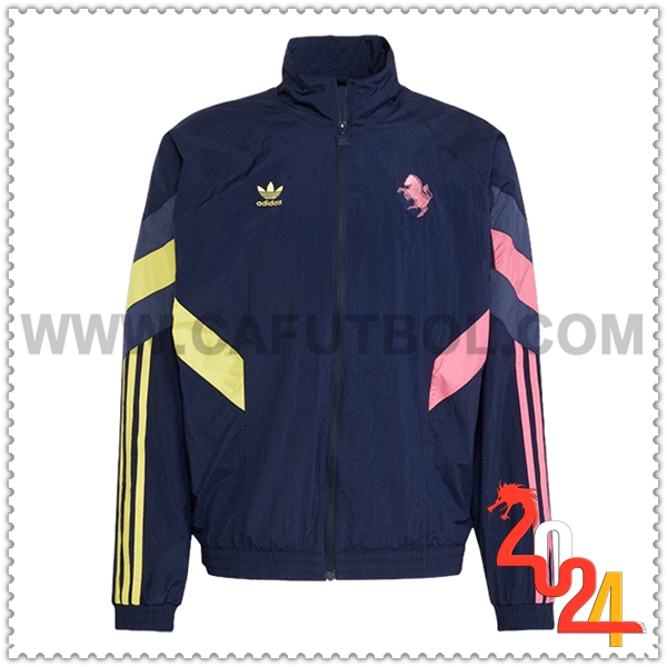 Rompevientos Juventus Violeta/Amarillo/Rosa 2024 2025