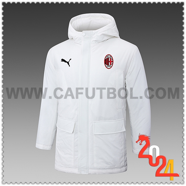 Chandal Plumas Con Capucha AC Milan Blanco 2024 2025