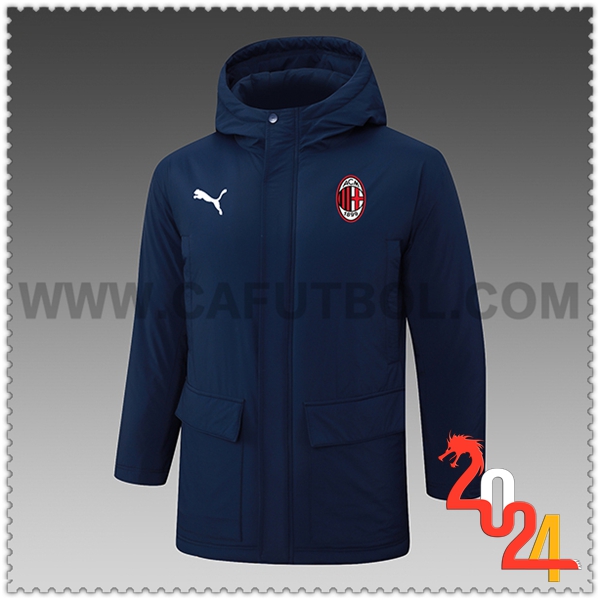 Chandal Plumas Con Capucha AC Milan azul real 2024 2025