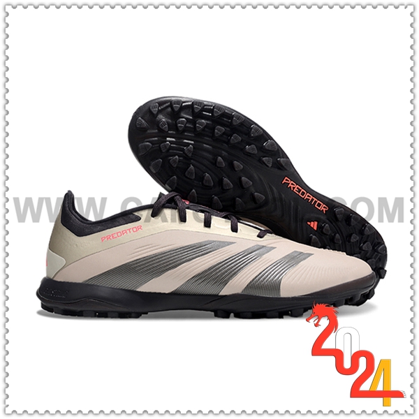 Adidas Zapatos de Futbol PREDATOR 24 ELITE TF BOOTS Beige/Gris/Negro