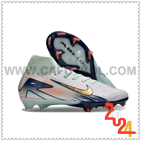 Nike Zapatos de Futbol Air Zoom Mercurial Superfly IIX Elite Dream Speed FG Gris/Verde/Negro