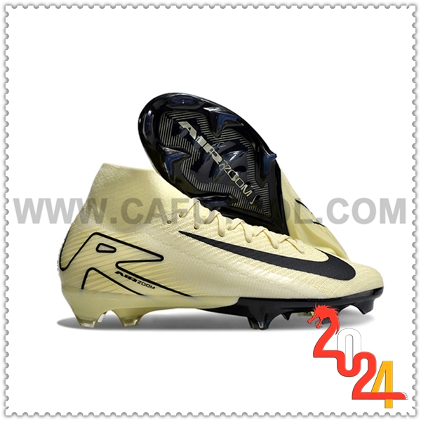 Nike Zapatos de Futbol Air Zoom Mercurial Superfly IIX Elite FG Amarillo/Negro -02