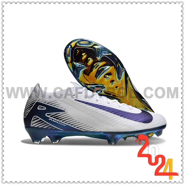 Nike Zapatos de Futbol AIR Zoom Mercurial Vapor 16 Elite XXV FG Blanco/Azul/Violeta