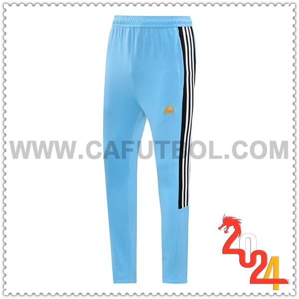 Pantalones Entrenamiento Adidas Azul/Blanco/Negro 2024 2025