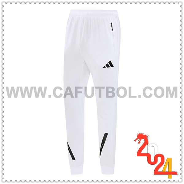 Pantalones Entrenamiento Adidas Blanco/Negro 2024 2025