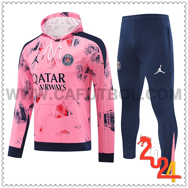 Chaqueta Con Capucha Chandal PSG Rosa/Violeta 2024 2025