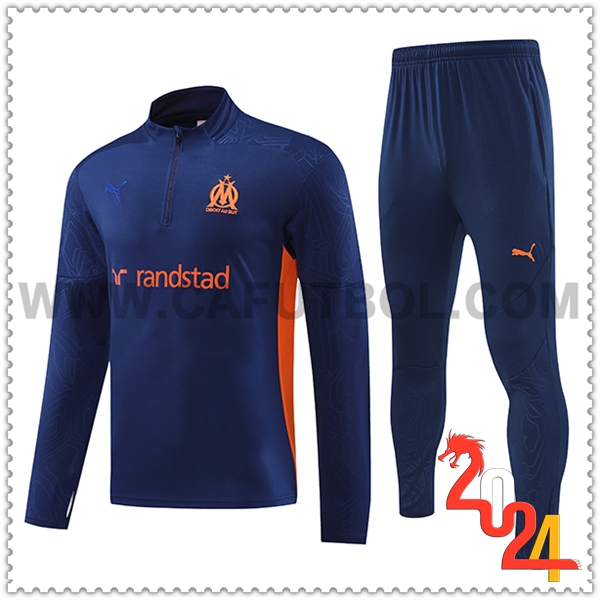 Chandal Futbol Marsella Azul/Naranja 2024 2025 -02