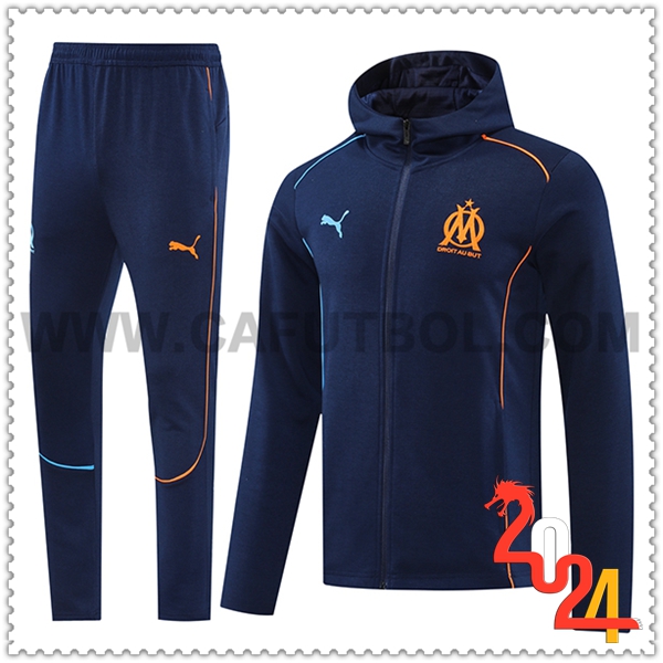 Chaqueta Con Capucha Chandal Rompevientos Marsella azul real 2024 2025
