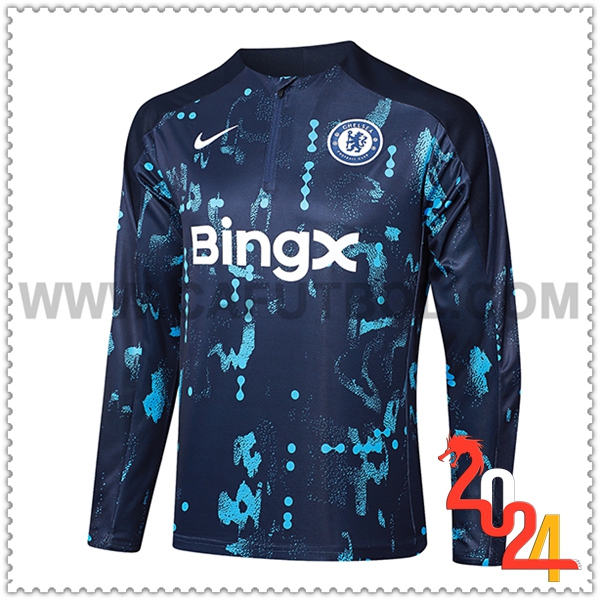 Sudadera de Entrenamiento FC Chelsea Azul Oscuro 2024 2025