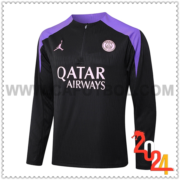 Sudadera de Entrenamiento PSG Negro/Violeta 2024 2025 -02