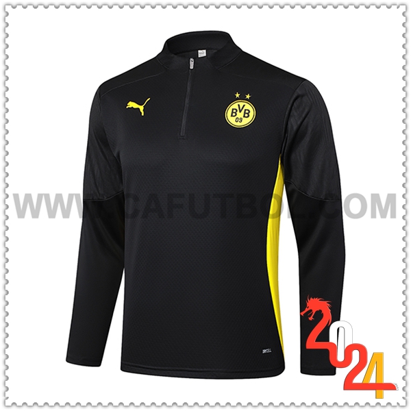 Sudadera de Entrenamiento Dortmund Negro/Amarillo 2024 2025