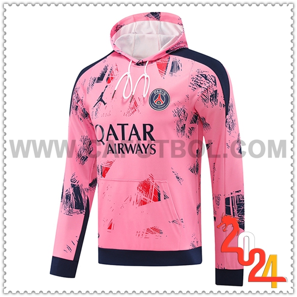 Sudadera de Entrenamiento Capucha PSG Rosa/Violeta 2024 2025