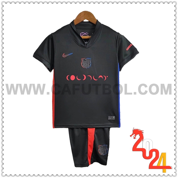 Segunda Equipacion del FC Barcelona Ninos x coldplay 2024 2025