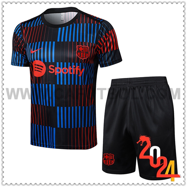 Camiseta Entrenamiento FC Barcelona Negro/Azul/Rojo 2024 2025 -03