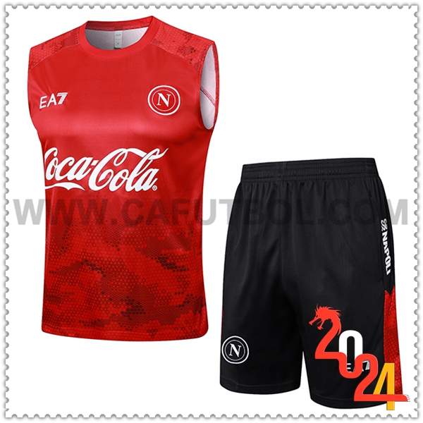 Camiseta Entrenamiento sin mangas SSC Napoles Rojo 2024 2025