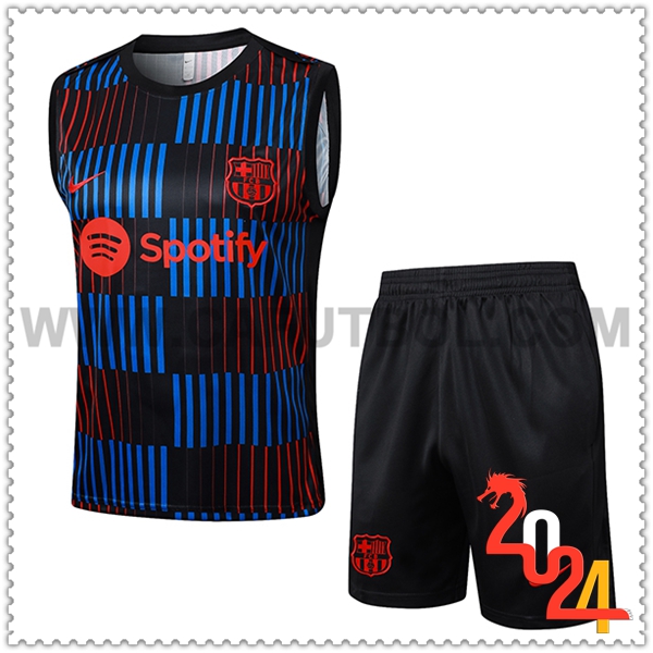 Camiseta Entrenamiento sin mangas FC Barcelona Negro/Azul/Rojo 2024 2025