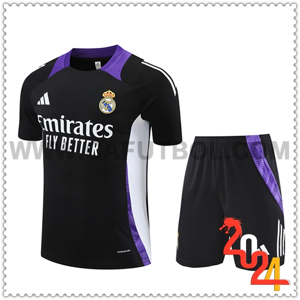 Camiseta Entrenamiento Real Madrid Negro/Blanco/Violeta 2024 2025