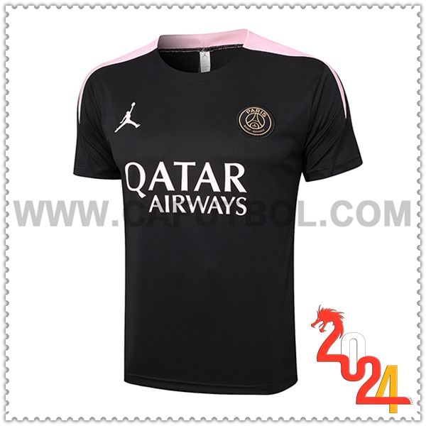 Camiseta Entrenamiento PSG Negro/Rosa 2024 2025