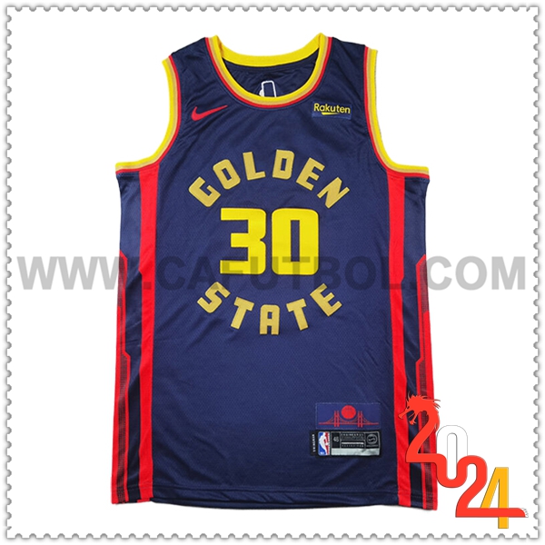 Camisetas NBA Golden State Warriors (CURRY #30) 2024/25 Azul/Rojo/Amarillo