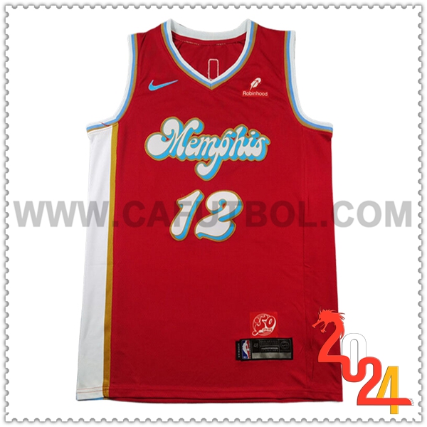 Camisetas NBA Memphis Grizzlies (MORANT #12) 2024/25 Rojo/Azul