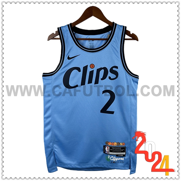 Camisetas NBA Los Angeles Clippers (LEONARD #2) 2024/25 Azul/Negro