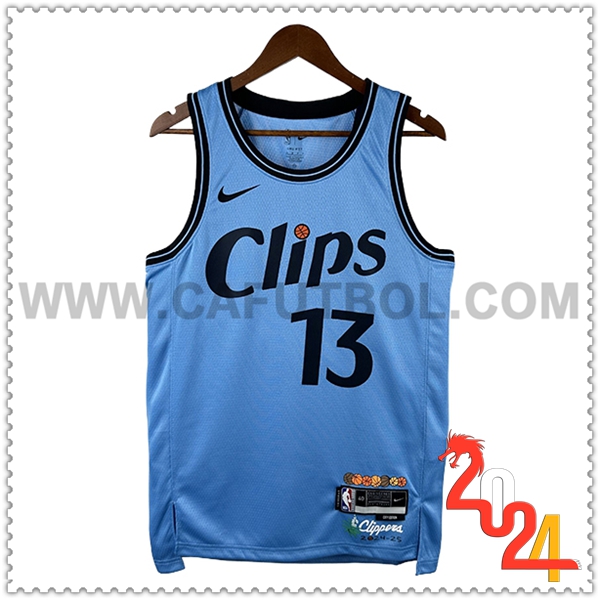 Camisetas NBA Los Angeles Clippers (GEORGE #13) 2024/25 Azul/Negro