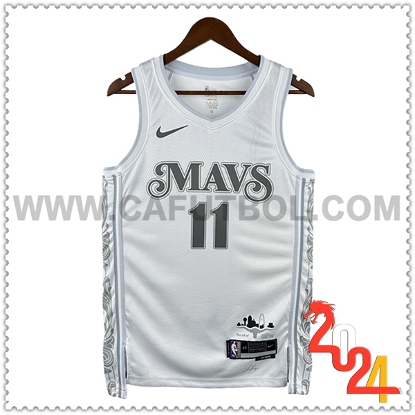 Camisetas NBA Dallas Mavericks (IRVING #11) 2024/25 Blanco/Gris -02